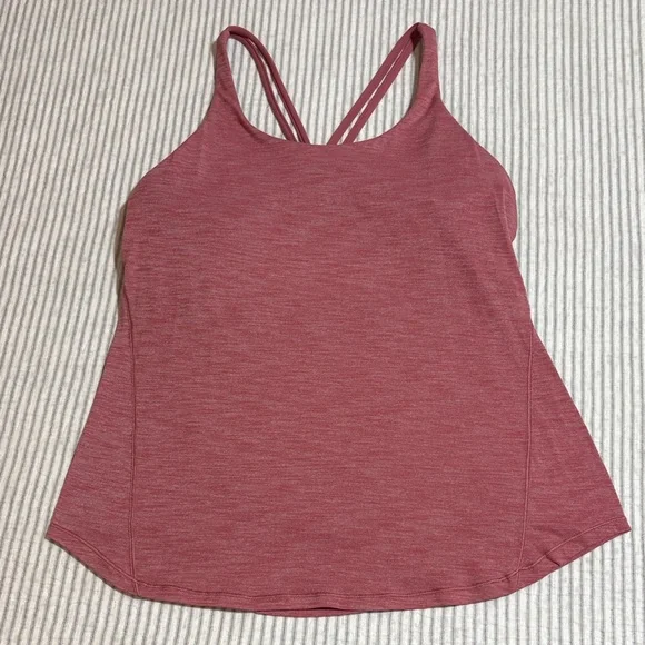Lululemon Moment to Movement 2-in-1 Tank ~ 12 ~ Heathered Cherry Tint - Picture 1 of 10